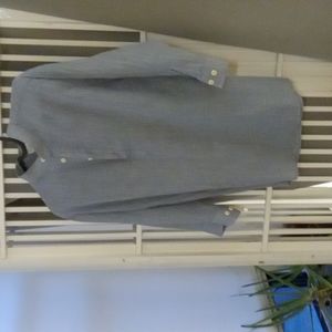 *last day - moving sale* Lightweight Blue Henley Blouse size S